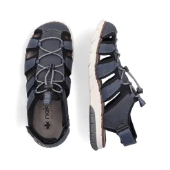 Rieker Summer Shoes-Men'S Trekking Sandals Steel Blue