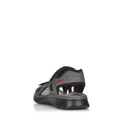 Rieker Summer Shoes-Men'S Trekking Sandals Rock Grey