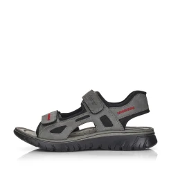 Rieker Summer Shoes-Men'S Trekking Sandals Rock Grey