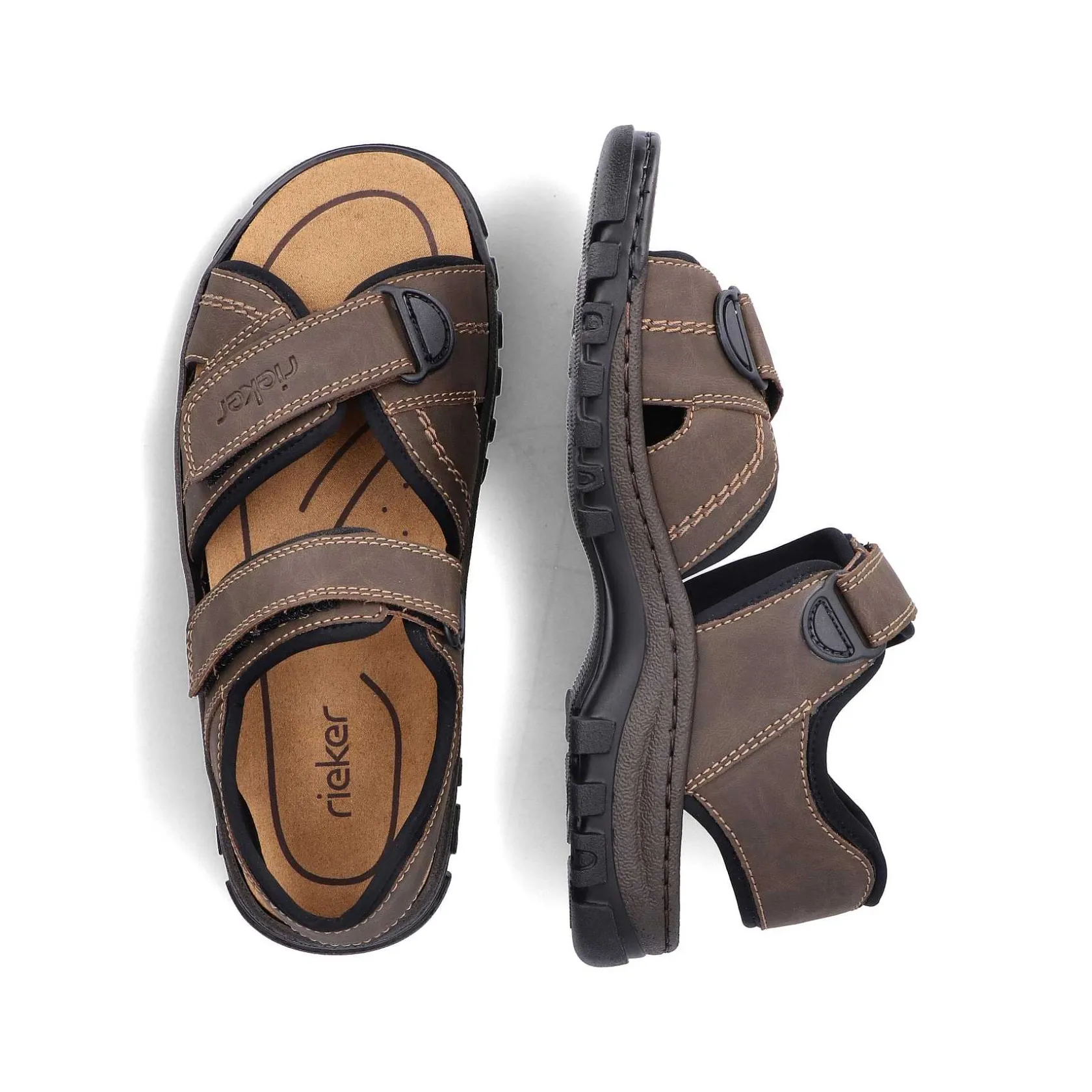 Rieker Sandals-Men'S Trekking Sandals Espresso Brown