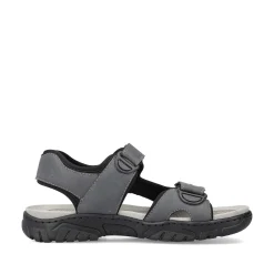 Rieker Sandals-Men'S Trekking Sandals Steel Gray