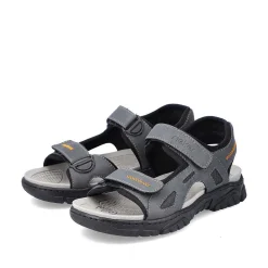Rieker Sandals-Men'S Trekking Sandals Steel Gray