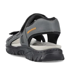 Rieker Sandals-Men'S Trekking Sandals Steel Gray