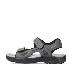Rieker Sandals-Men'S Trekking Sandals Steel Gray