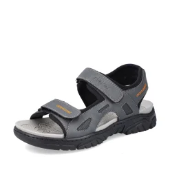 Rieker Sandals-Men'S Trekking Sandals Steel Gray