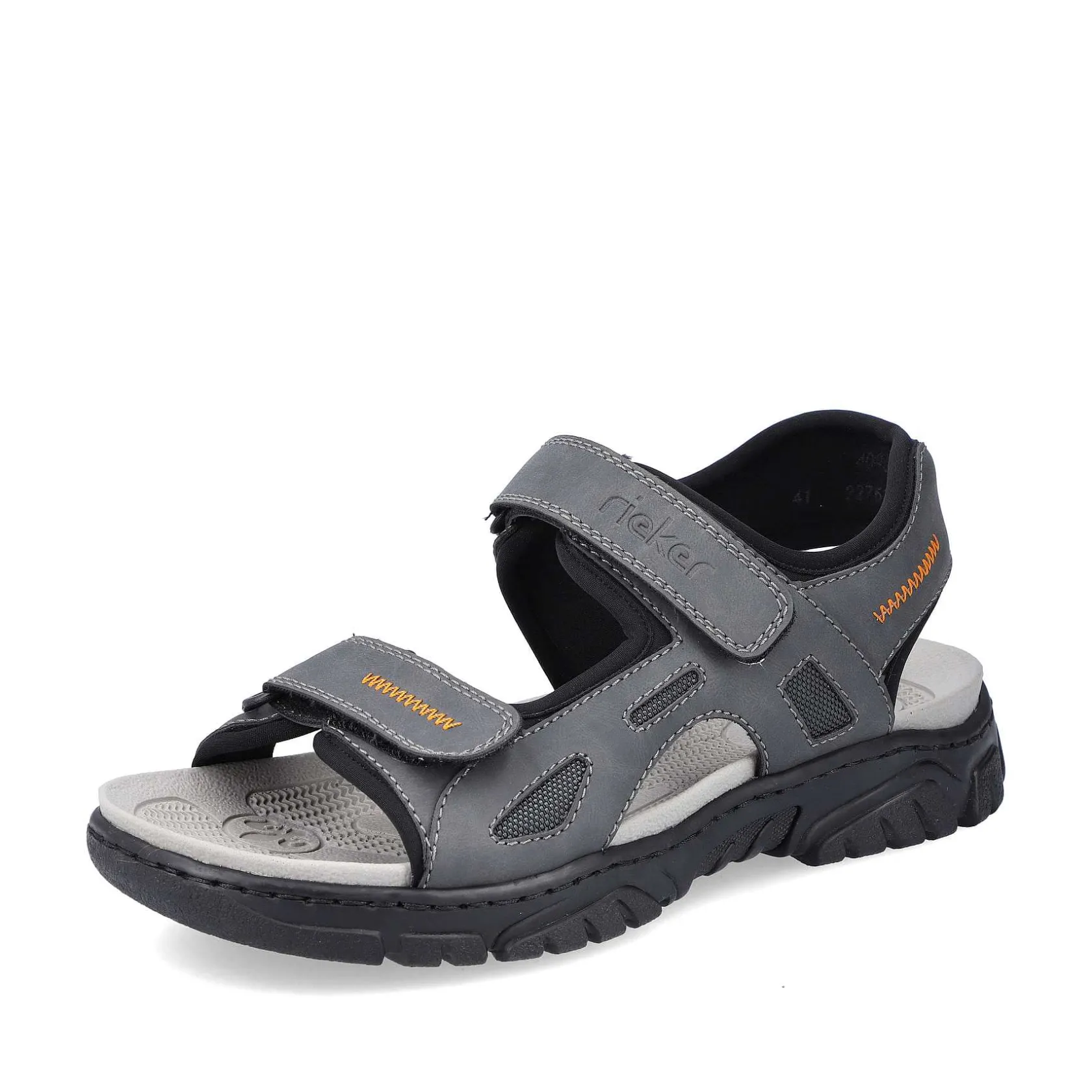 Rieker Sandals-Men'S Trekking Sandals Steel Gray