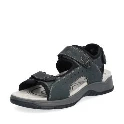 Rieker Sandals-Men'S Trekking Sandals Blue Gray