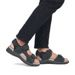 Rieker Sandals-Men'S Trekking Sandals Blue Gray
