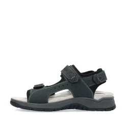 Rieker Sandals-Men'S Trekking Sandals Blue Gray