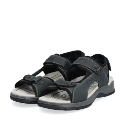 Rieker Sandals-Men'S Trekking Sandals Blue Gray