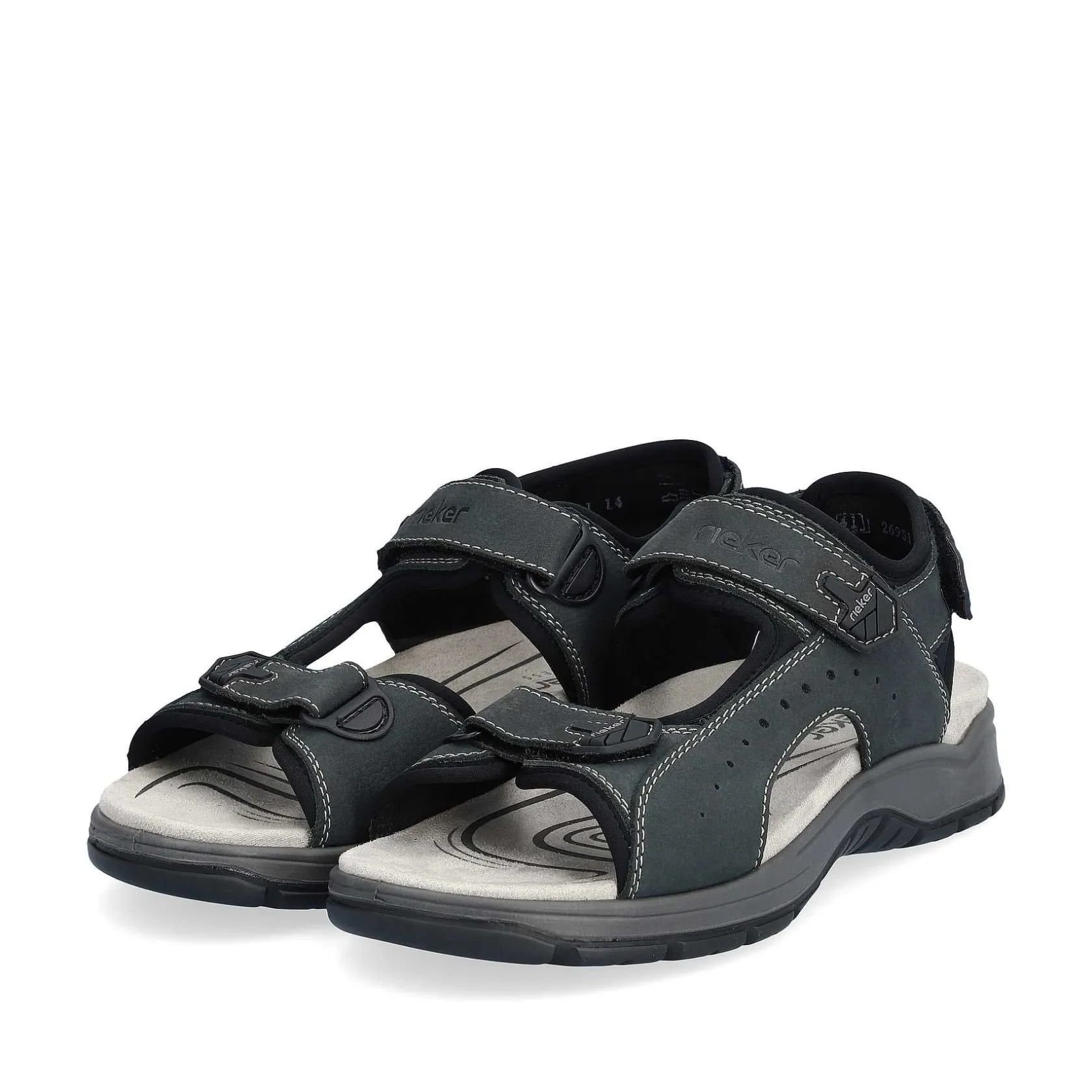 Rieker Sandals-Men'S Trekking Sandals Blue Gray