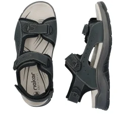 Rieker Sandals-Men'S Trekking Sandals Blue Gray