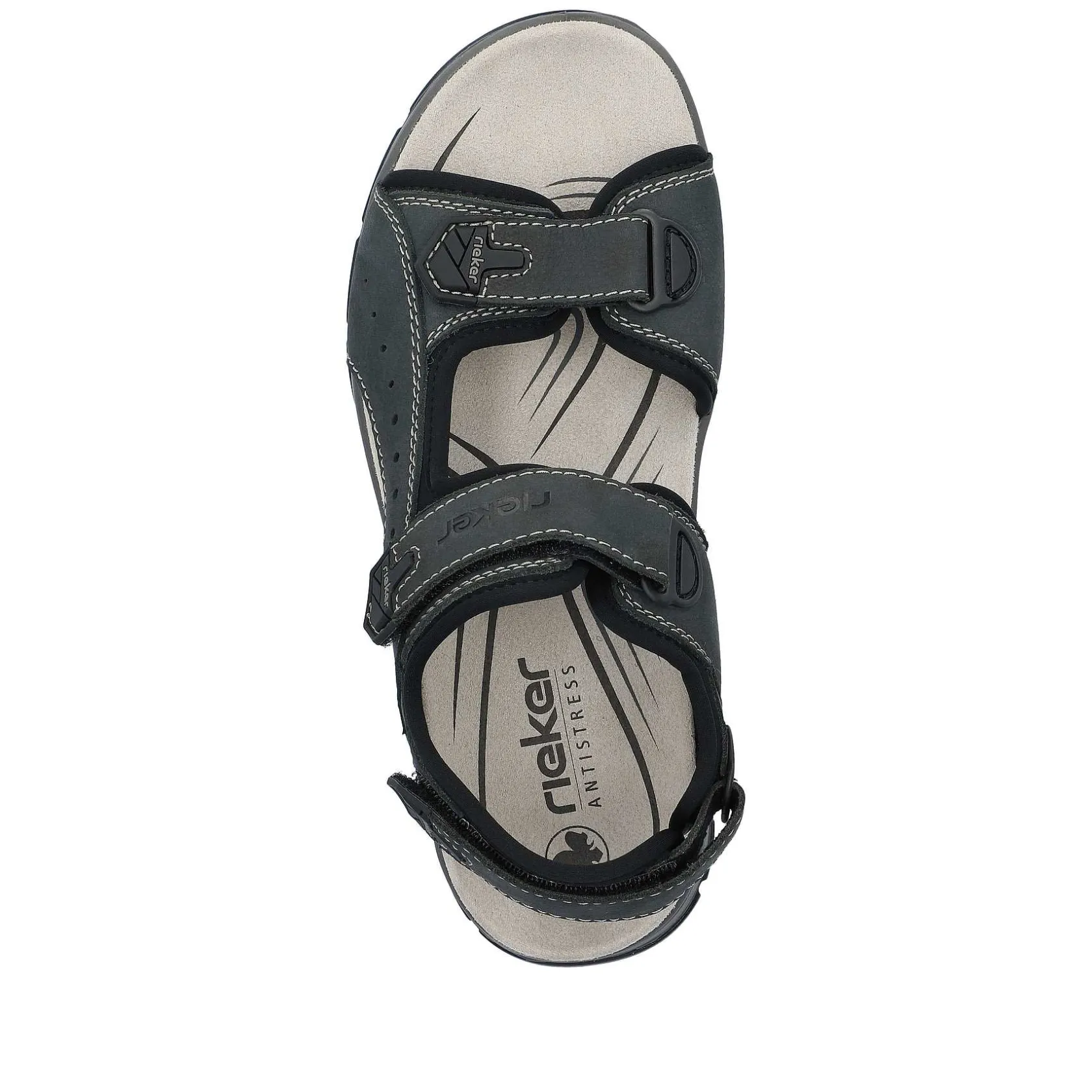 Rieker Sandals-Men'S Trekking Sandals Blue Gray
