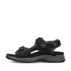Rieker Summer Shoes-Men'S Trekking Sandals Night Black