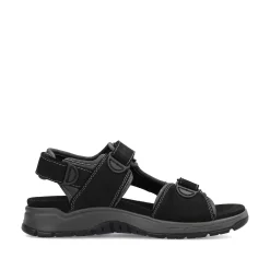 Rieker Summer Shoes-Men'S Trekking Sandals Night Black
