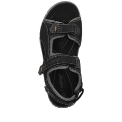 Rieker Summer Shoes-Men'S Trekking Sandals Night Black