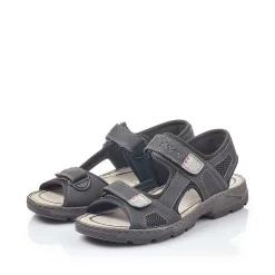 Rieker Sandals-Men'S Trekking Sandals Graphite Black