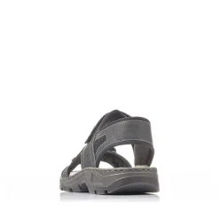 Rieker Sandals-Men'S Trekking Sandals Graphite Black