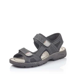 Rieker Sandals-Men'S Trekking Sandals Graphite Black