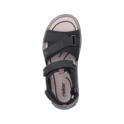 Rieker Sandals-Men'S Trekking Sandals Jet Black