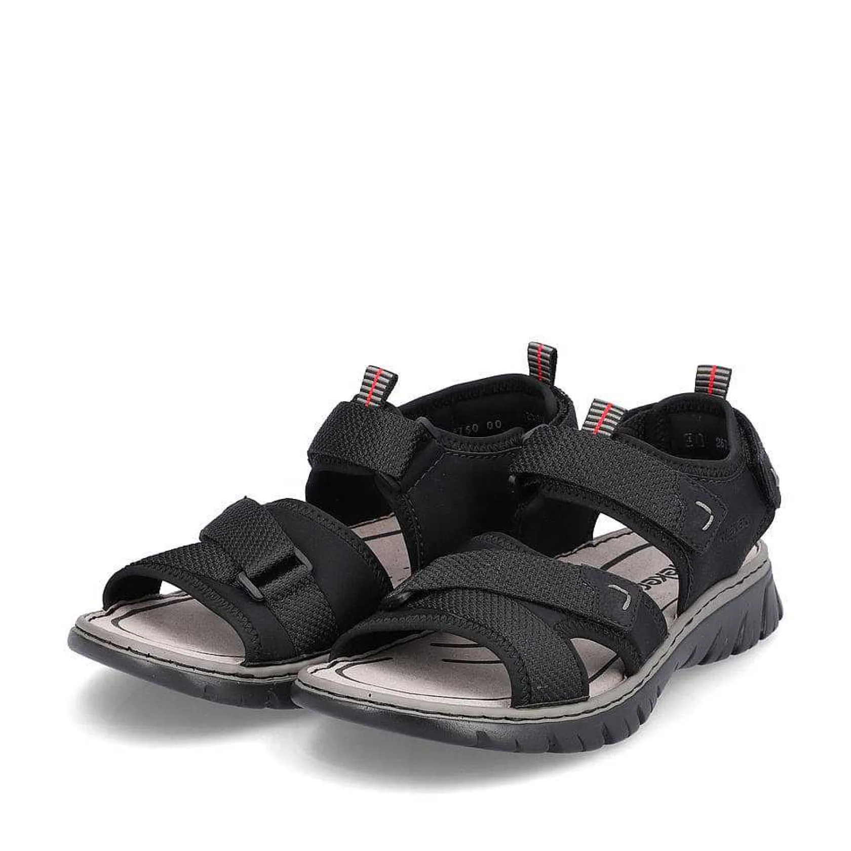 Rieker Sandals-Men'S Trekking Sandals Jet Black