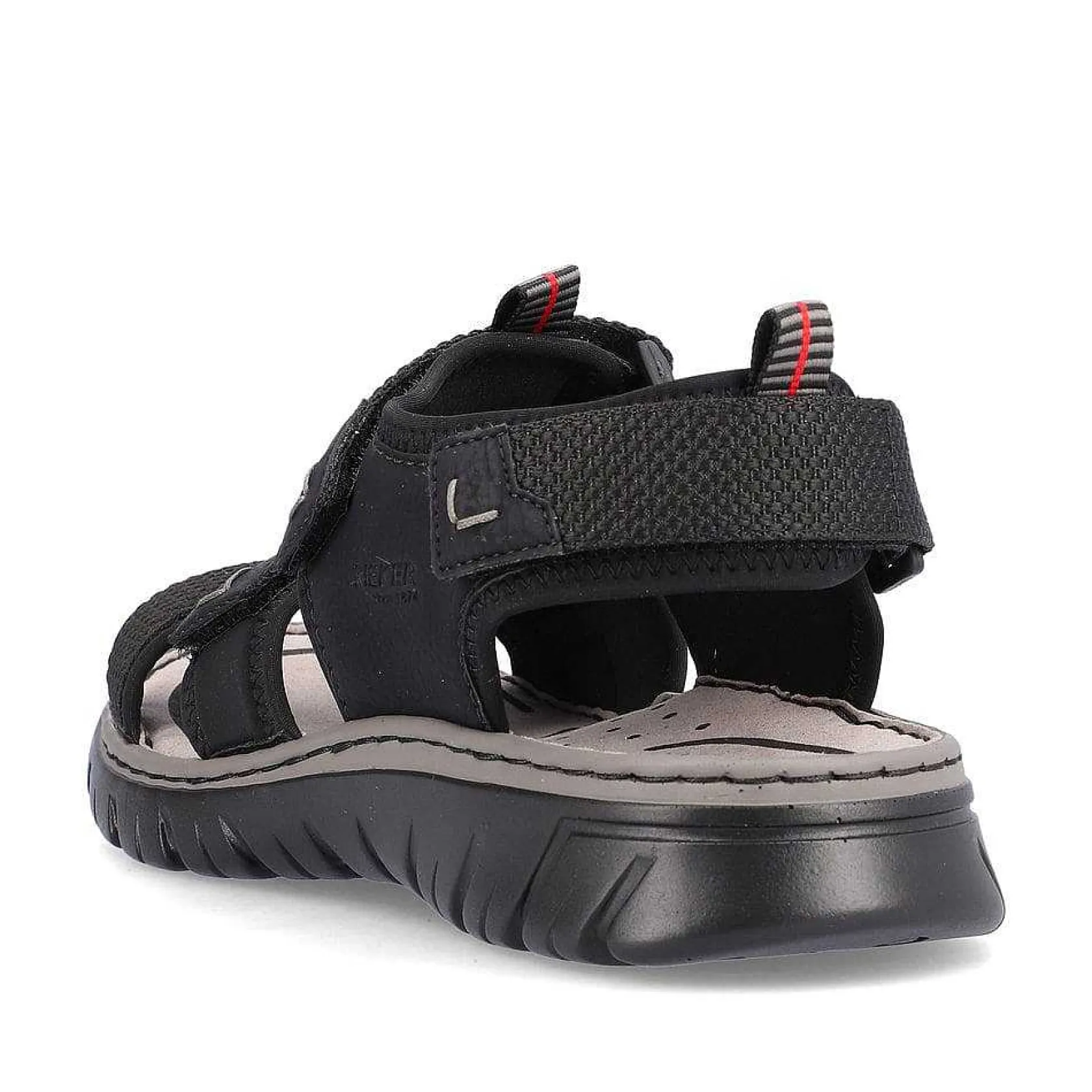 Rieker Sandals-Men'S Trekking Sandals Jet Black