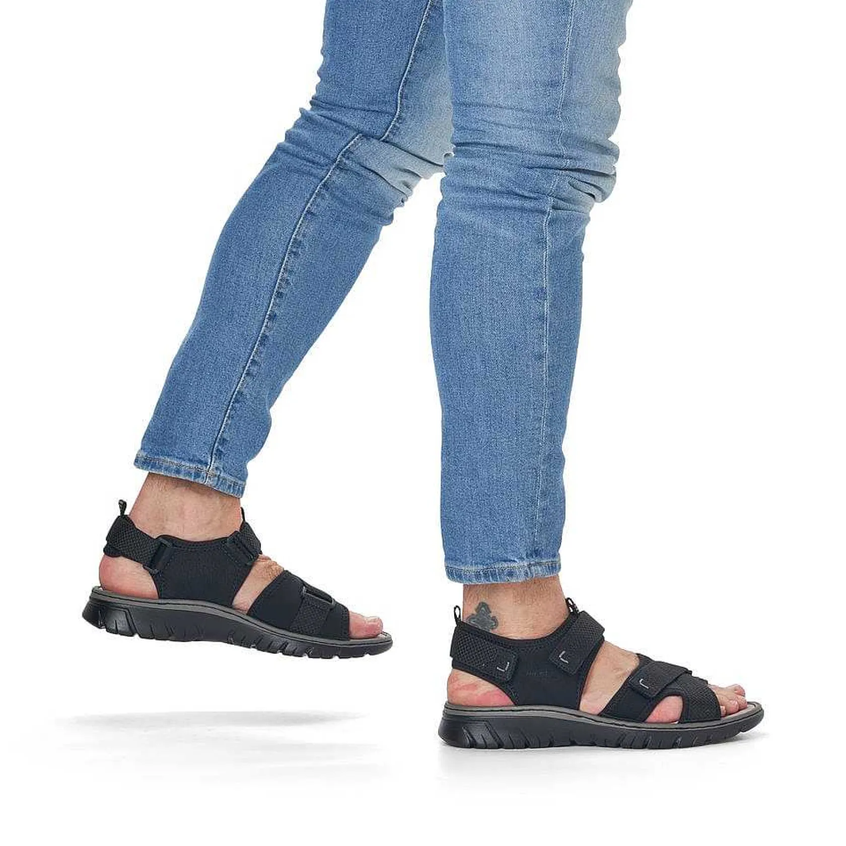 Rieker Sandals-Men'S Trekking Sandals Jet Black