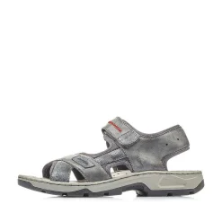 Rieker Sandals-Men'S Trekking Sandals Asphalt Gray