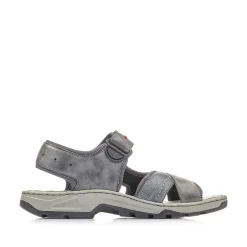 Rieker Sandals-Men'S Trekking Sandals Asphalt Gray