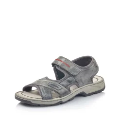 Rieker Sandals-Men'S Trekking Sandals Asphalt Gray