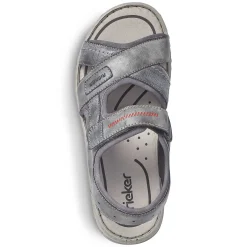 Rieker Sandals-Men'S Trekking Sandals Asphalt Gray