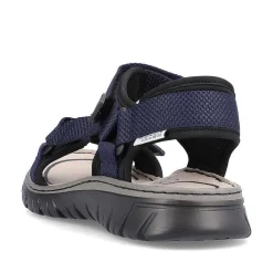 Rieker Sandals-Men'S Trekking Sandals Navy Blue