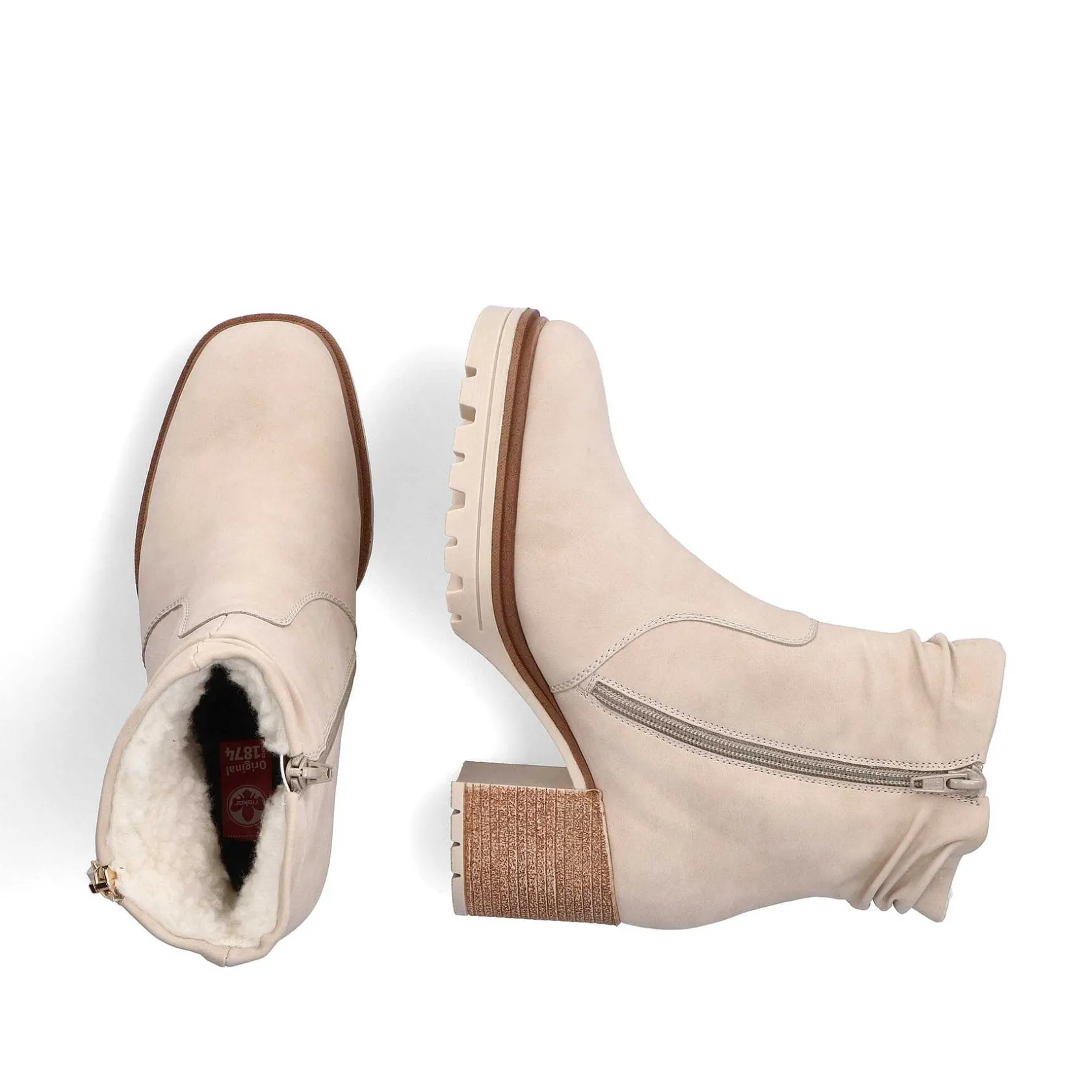 Rieker Ankle Boots & Boots-Women'S Ankle Boots Cream Beige