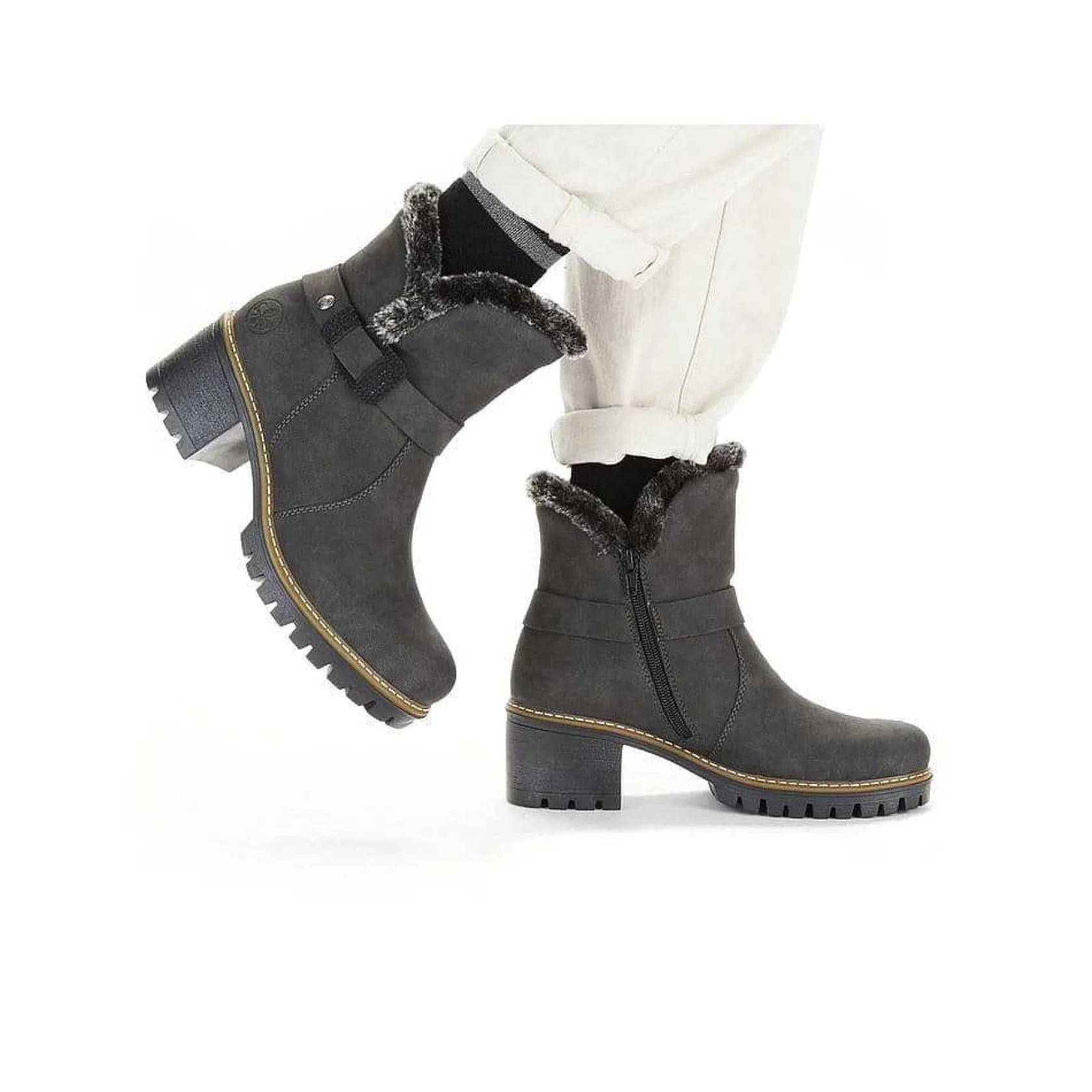 Rieker Ankle Boots & Boots-Women'S Ankle Boots Granite Gray