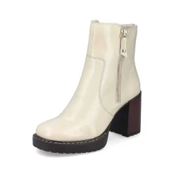 Rieker Ankle Boots & Boots-Women'S Ankle Boots Vanilla Beige-Black