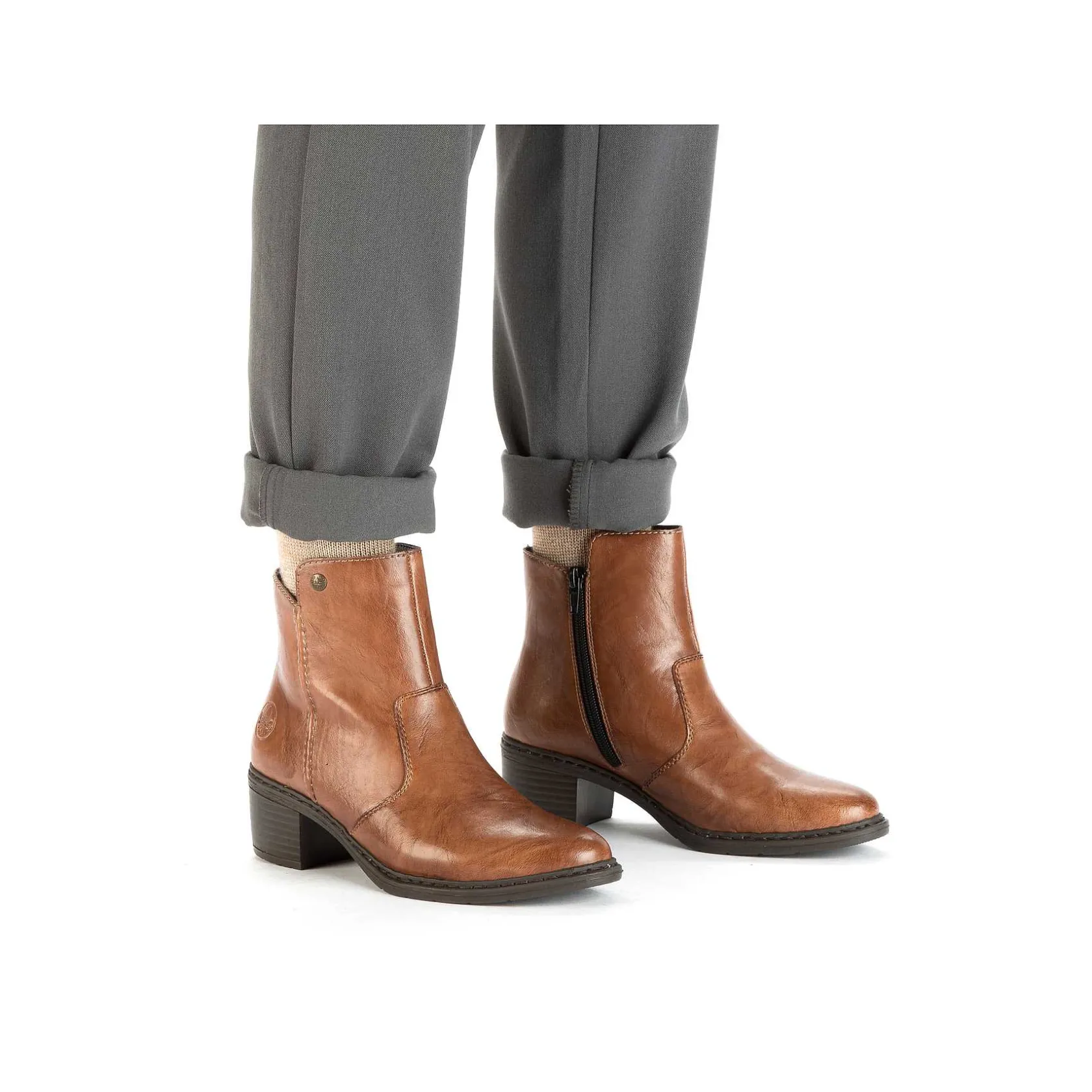 Rieker Ankle Boots & Boots-Women'S Ankle Boots Copper Brown