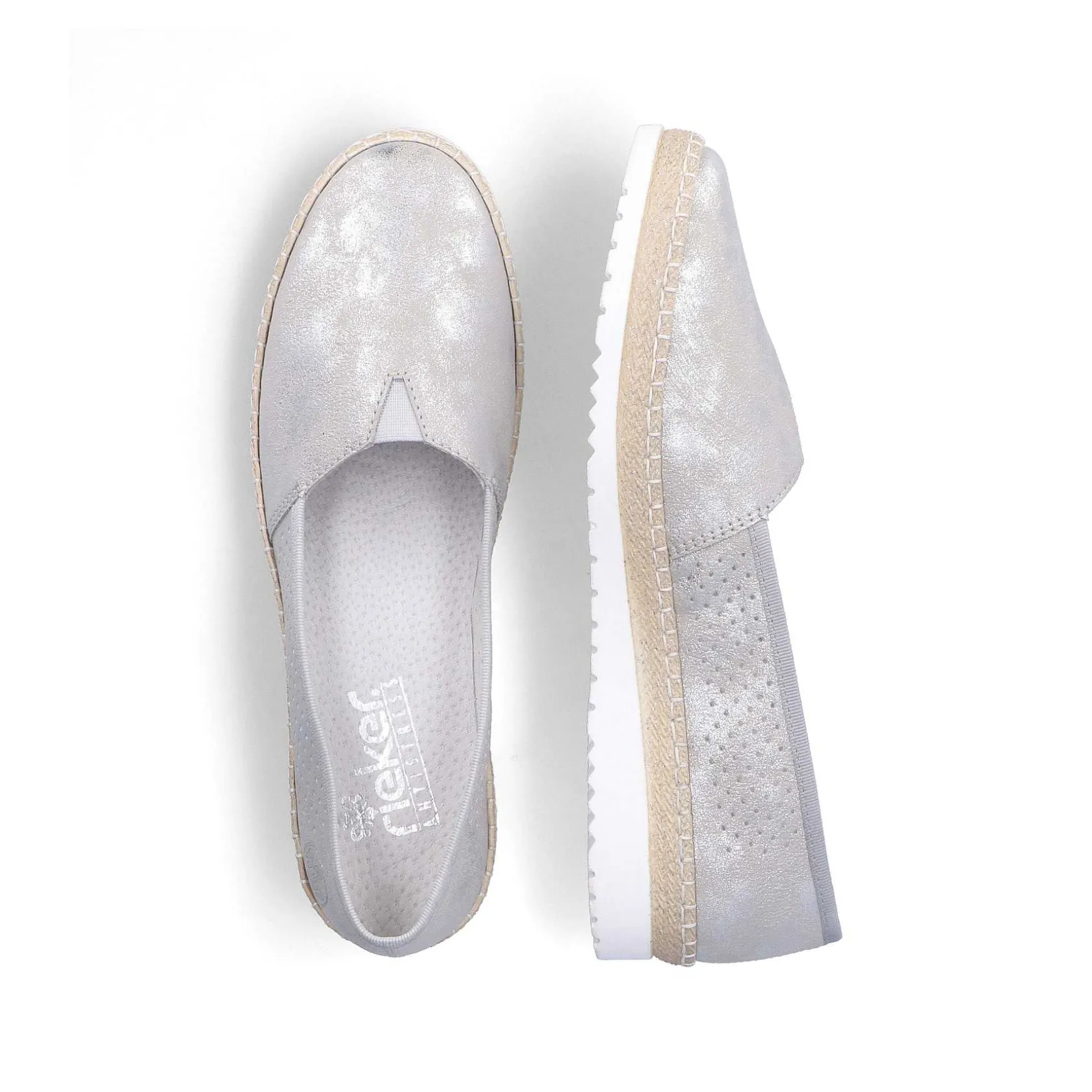 Rieker Low Shoes & Slippers-Women'S Ballerinas Silver
