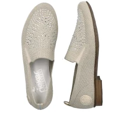 Rieker Business Shoes-Women'S Ballerinas Light Beige