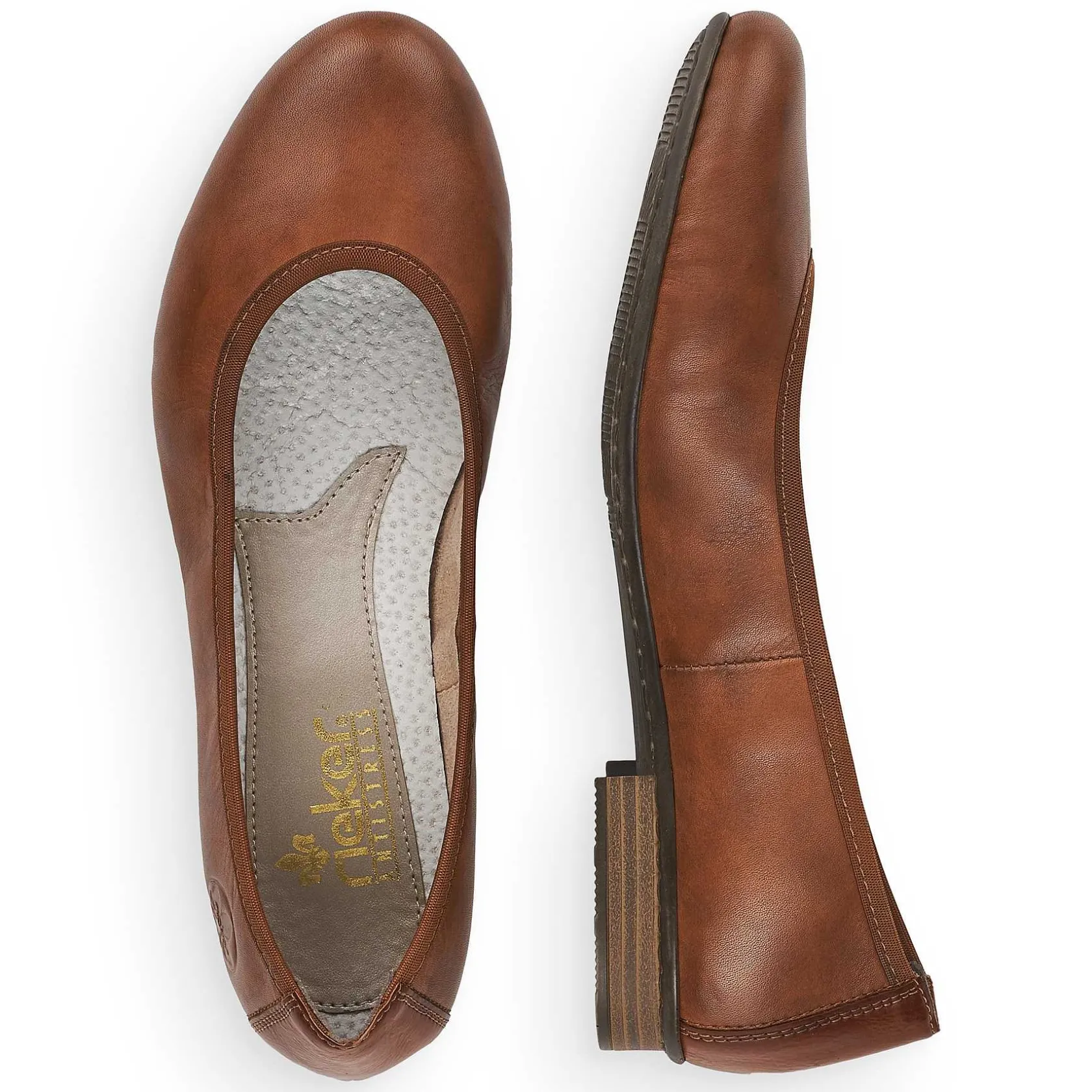 Rieker Low Shoes & Slippers-Women'S Ballerinas Chestnut Brown
