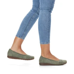 Rieker Low Shoes & Slippers-Women'S Ballerinas Mint Green