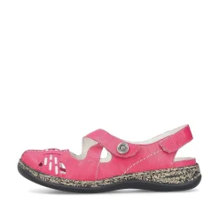 Rieker Colorful Styles-Women'S Ballerinas Red Pink