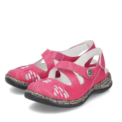Rieker Colorful Styles-Women'S Ballerinas Red Pink