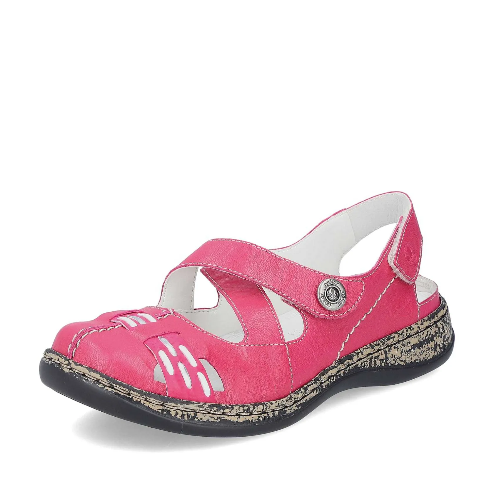 Rieker Colorful Styles-Women'S Ballerinas Red Pink