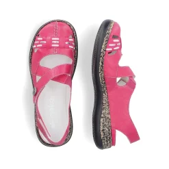 Rieker Colorful Styles-Women'S Ballerinas Red Pink