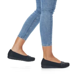 Rieker Business Shoes-Women'S Ballerinas Night Black
