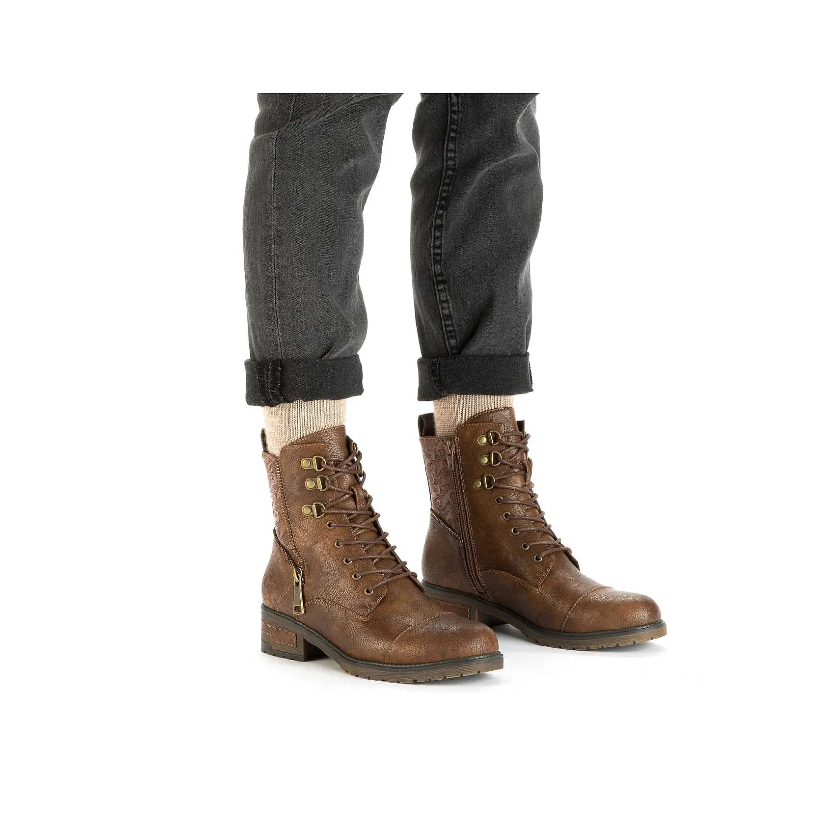 Rieker Ankle Boots & Boots-Women'S Biker Boots Chocolate Brown