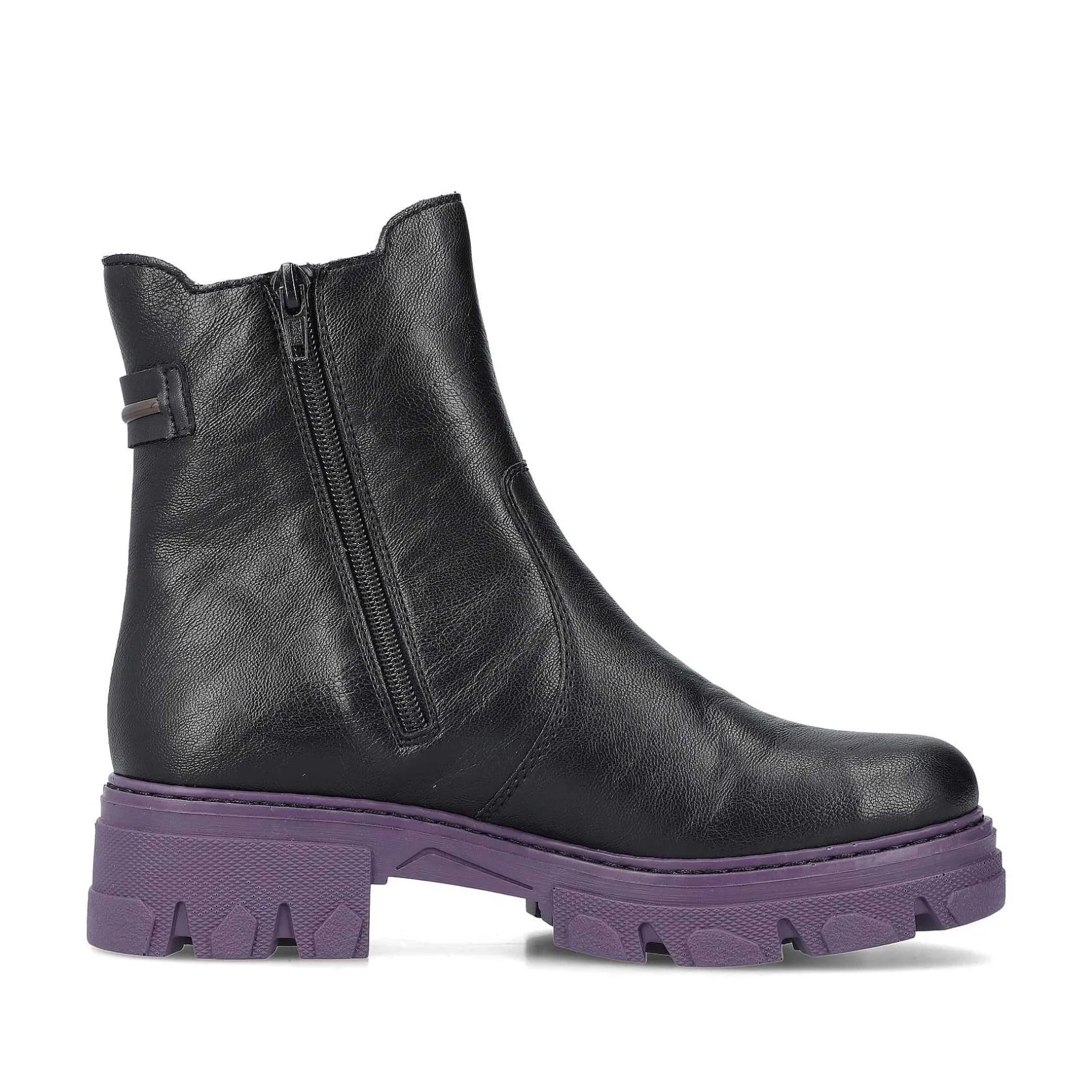 Rieker Ankle Boots & Boots-Women'S Biker Boots Night Black-Purple