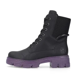 Rieker Ankle Boots & Boots-Women'S Biker Boots Night Black-Purple
