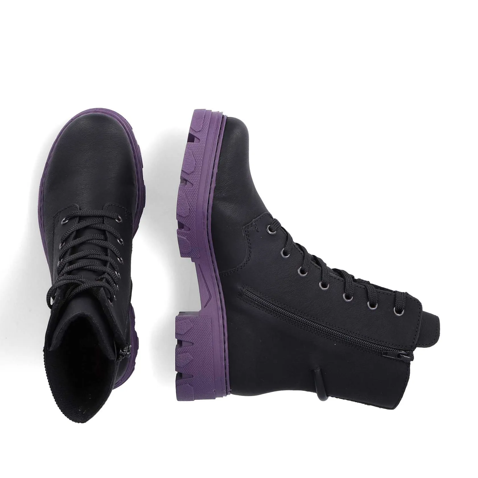 Rieker Ankle Boots & Boots-Women'S Biker Boots Night Black-Purple