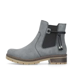 Rieker Ankle Boots & Boots-Women'S Chelsea Boots Grey-Blue-Black